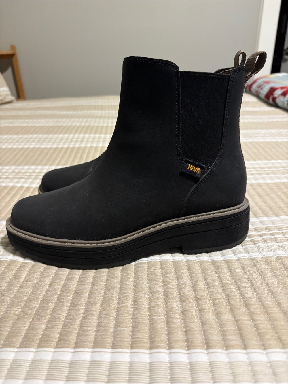 Teva Black Chelsea Platform Ankle Boots